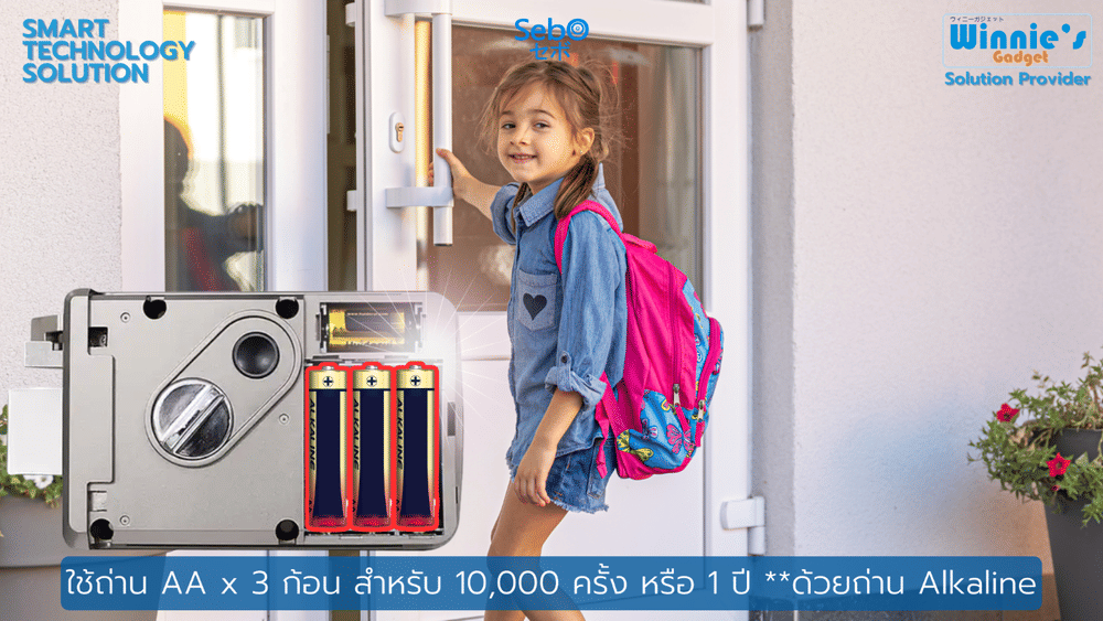 กลอนประตูสมาร์ทดิจิตอลล็อค SebO JIDOOR D9-X